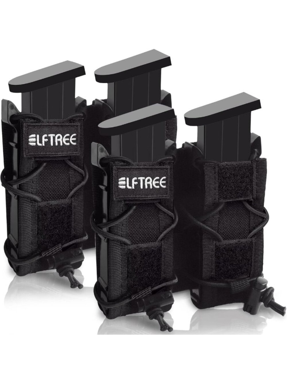 Universal Double Magazine Holster for 9MM, Open-Top Ammo Pouch, MOLLE Compatible